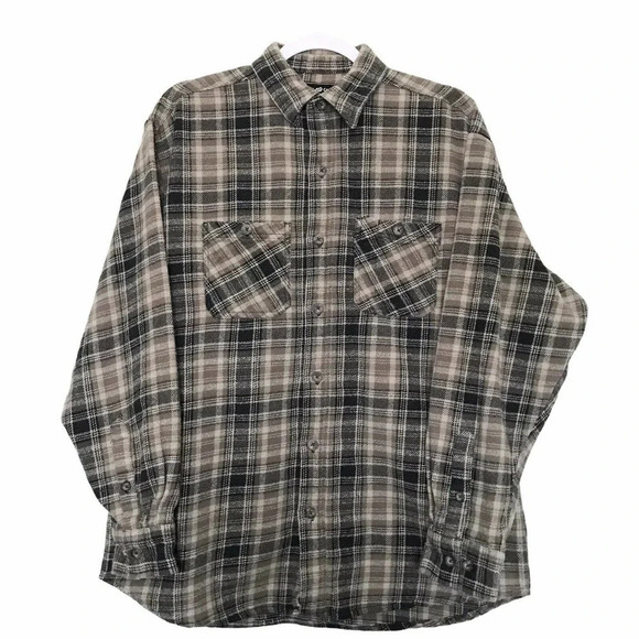 Casual Country Long Sleeve Button Down Plaid Shirt Size Large - Picture 1 of 5